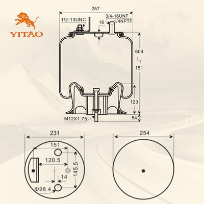 1V 9875 грузовик воздушная пружина, подходит для Firestone :W01-358-9875 W01-358-1191/Navistar 3541731C1