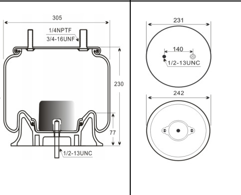Весна воздуха Firestone W01-358-8204 для Saf Голландии 90557223 тележки